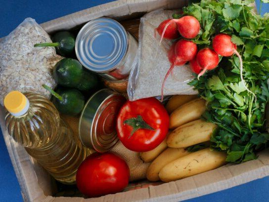 photo of box of food for donation